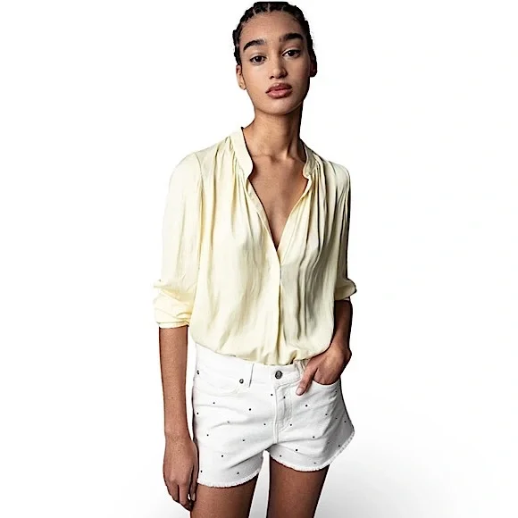 Zadig & Voltaire Tink Satin Tunic - Butter - Picture 1 of 12